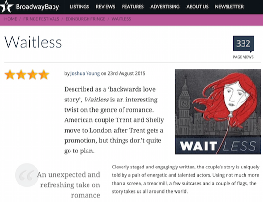Waitless Review (BroadwayBaby)